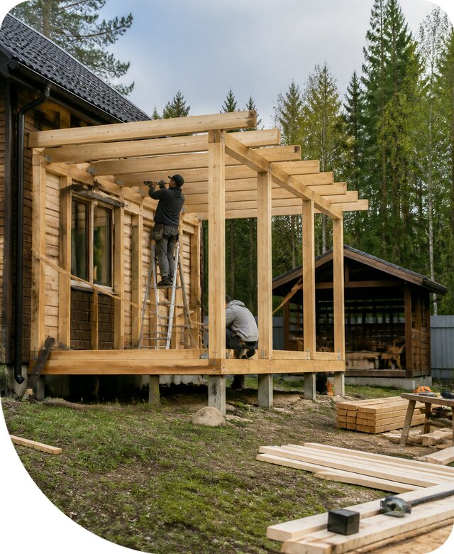 Строительство пристроек и построек на участке в Кореновске
